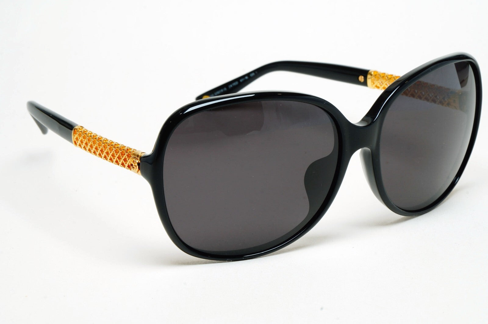 Gucci Sunglasses 2007 Vintage 24k Gold Plated Black Square GG 3707/F/S 2XTED