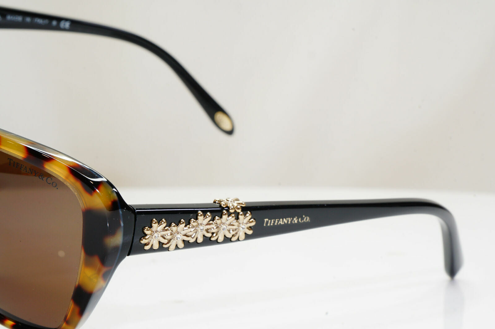 Authentic TIFFANY & CO Diamante Sunglasses GOLD FLOWERS TF 4069 8149/3G 26745