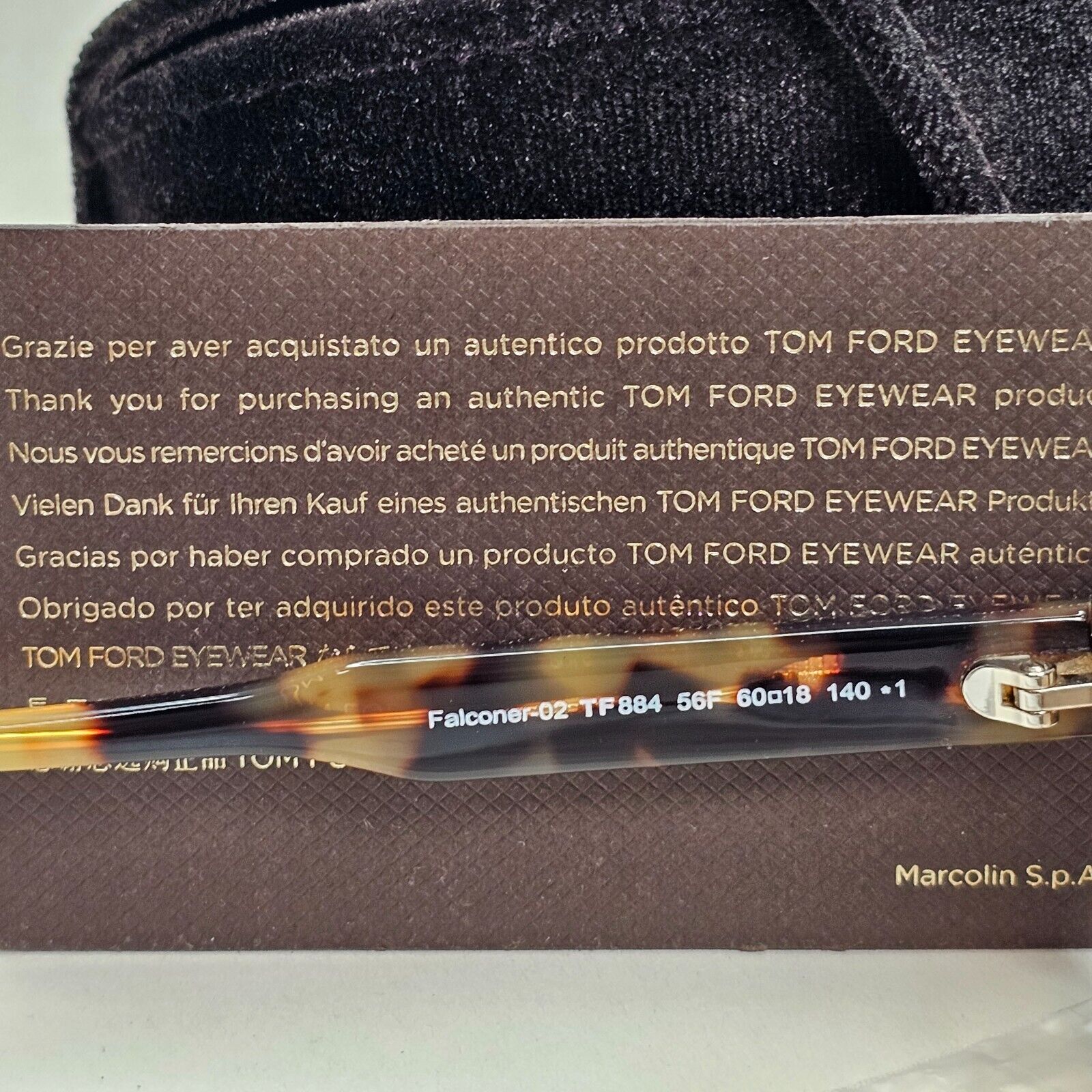 Tom Ford Sunglasses Falconer-02 Brown Havana Gradient Square FT0884 TF 884 56F