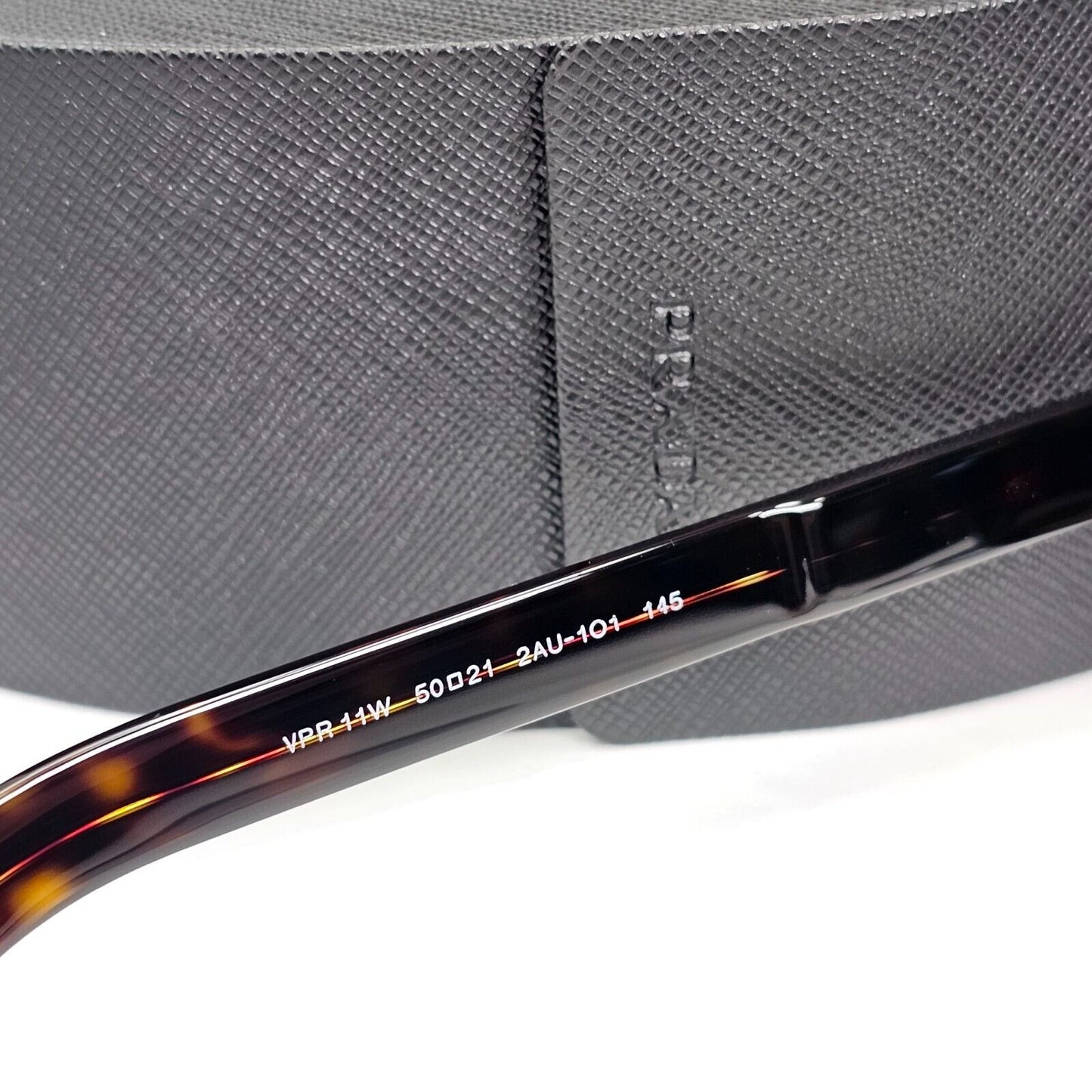 Prada Sunglasses Brown Tortoiseshell Thick Rims PR11WV VPR 11W 2AU-1O1 50mm
