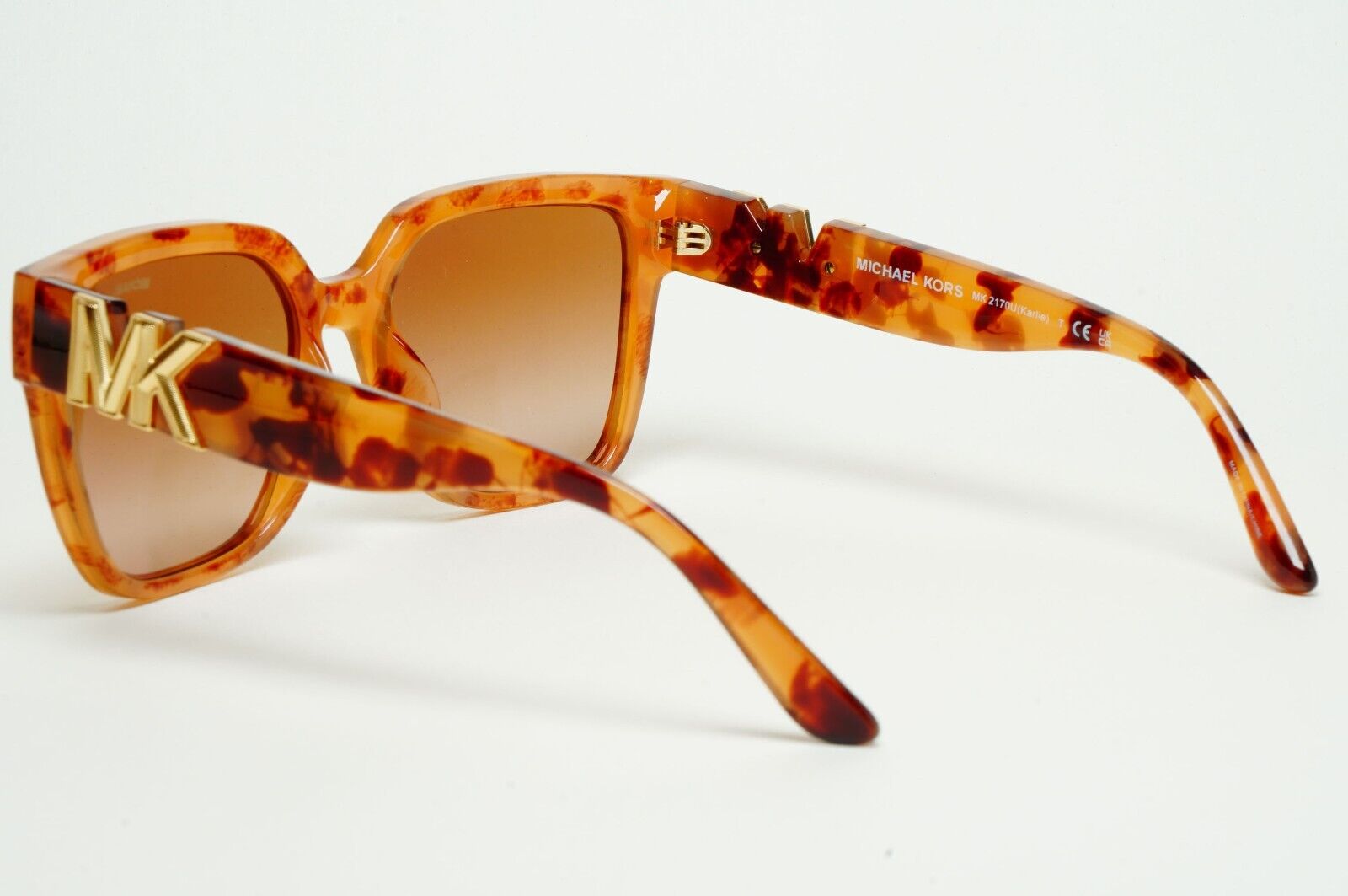 Michael Kors Sunglasses Brown Gold Tortoise Square MK 2170U Karlie 3915/3B 54mm