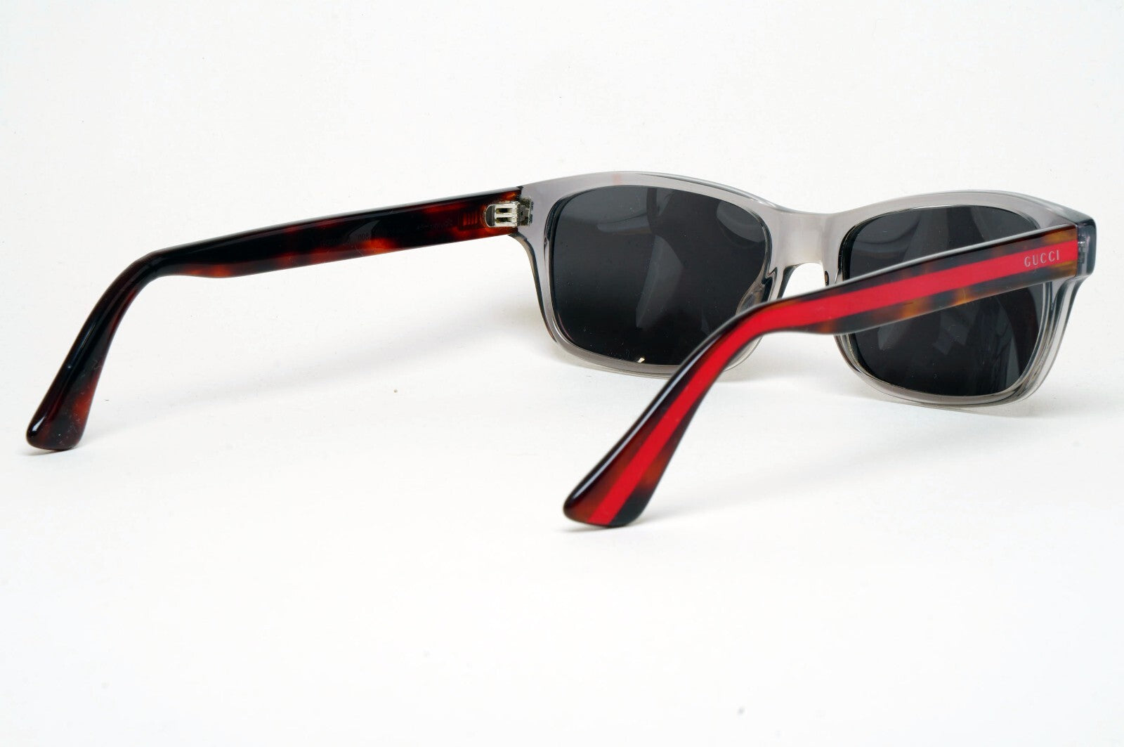 Gucci Sunglasses 2017 Grey Black Brown Red Square GG0006O 008 55mm 100325