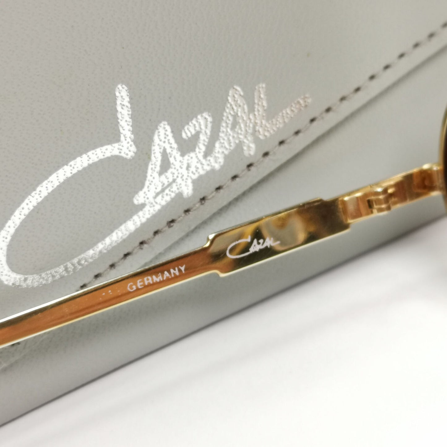 Cazal 1990s Gold Sunglasses Vintage Pilot Silver Brown MOD 739 COL 96/375 181022