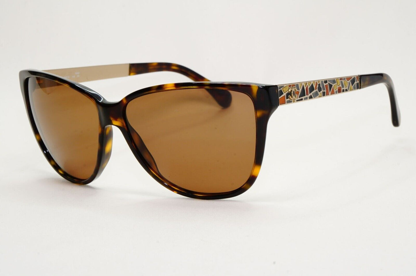 Chanel Sunglasses 2011 Vintage Brown Tortoise Mosaic Square 5222 c.714/3B 081124
