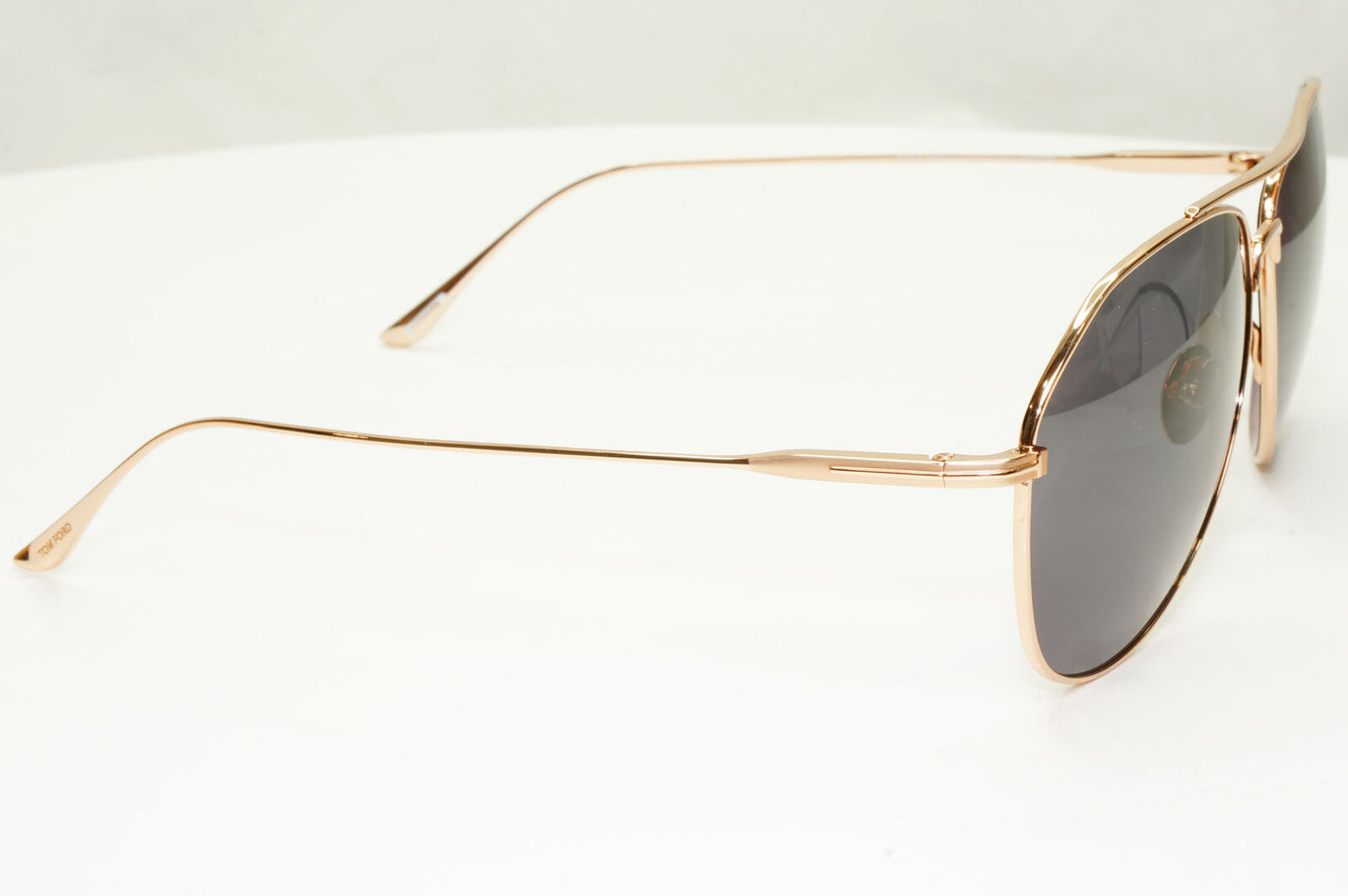 Tom Ford Titanium Japan Sunglasses Gold Grey Pilot Metal Cyrus TF 747 28A FT0747