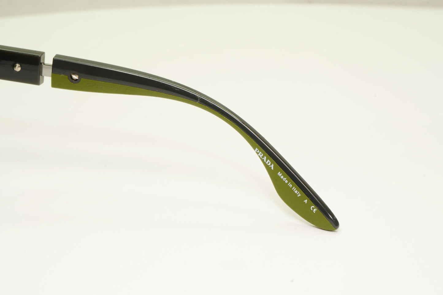 Prada Military Green Black Sunglasses Mirror Silver Grey SPS 05X PS05XS 03S-0D3