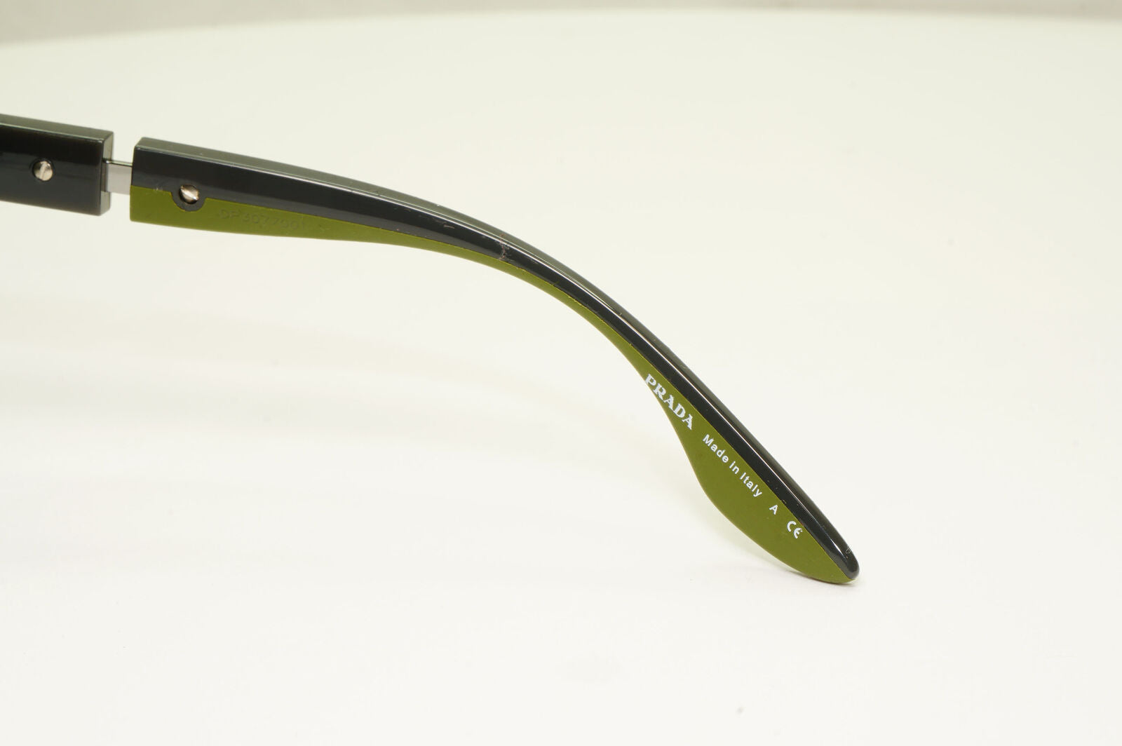 Prada Military Green Black Sunglasses Mirror Silver Grey SPS 05X PS05XS 03S-0D3