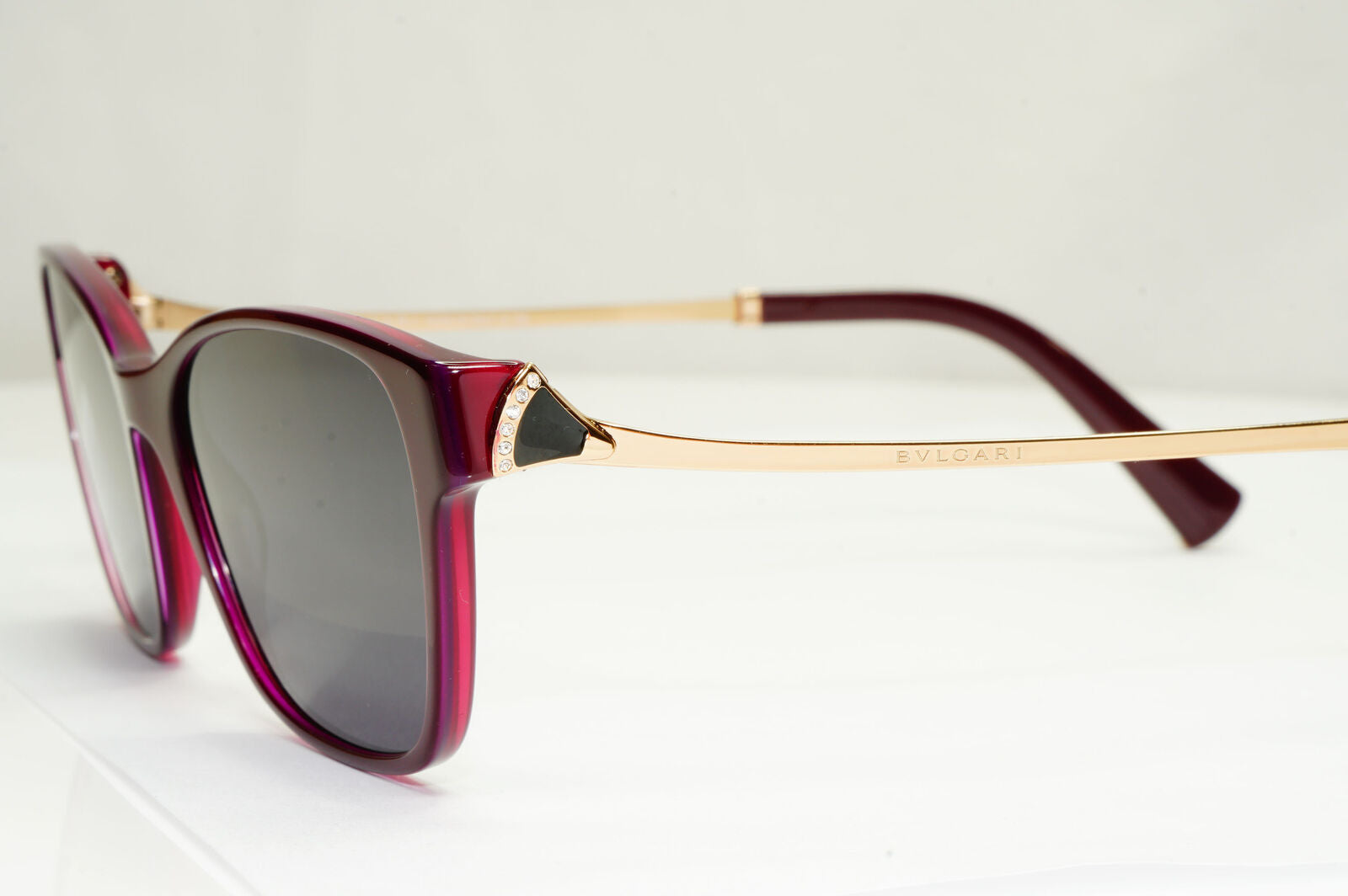 Bvlgari Sunglasses Purple Burgundy Gold Diamante Crystal 4159-B 5426 250123