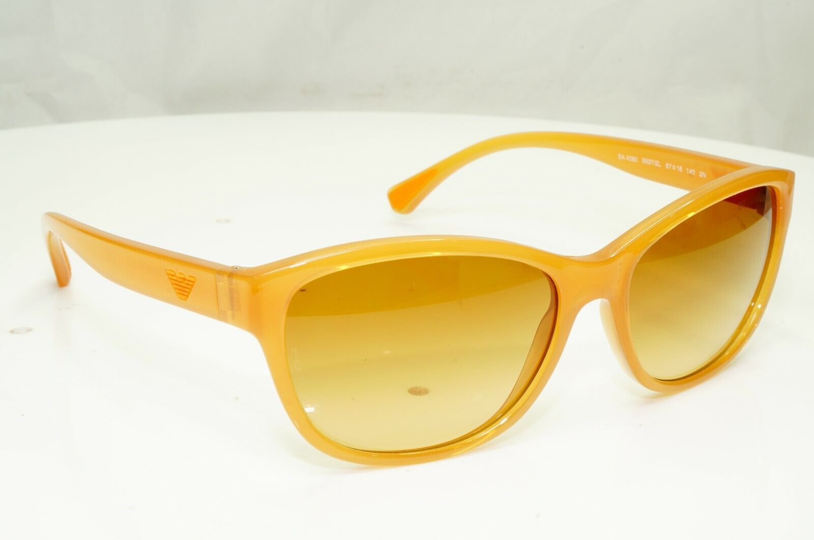 Emporio Armani Brown Honey Ochre Womens Sunglasses Square EA 4080 5537/2L 