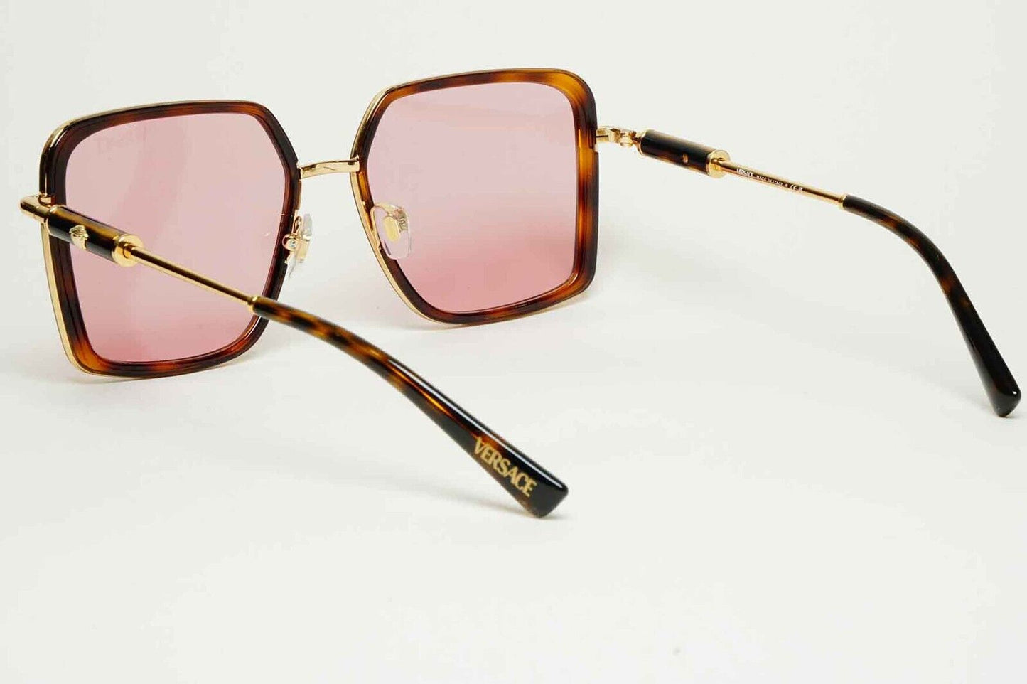 Versace Sunglasses Oversized Square Brown Gold Pink MOD VE 2261 1002/84 56mm
