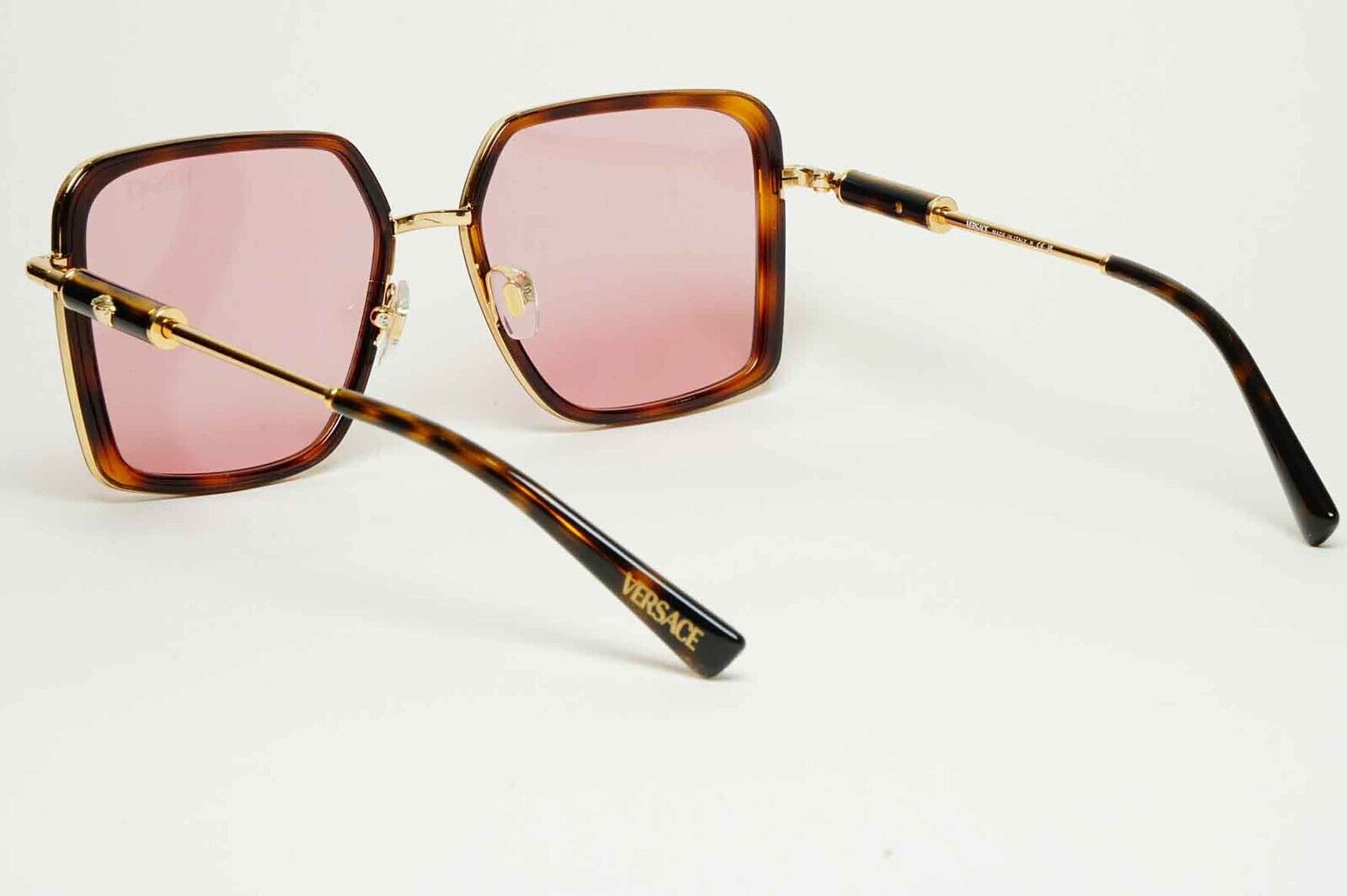 Versace Sunglasses Oversized Square Brown Gold Pink MOD VE 2261 1002/84 56mm