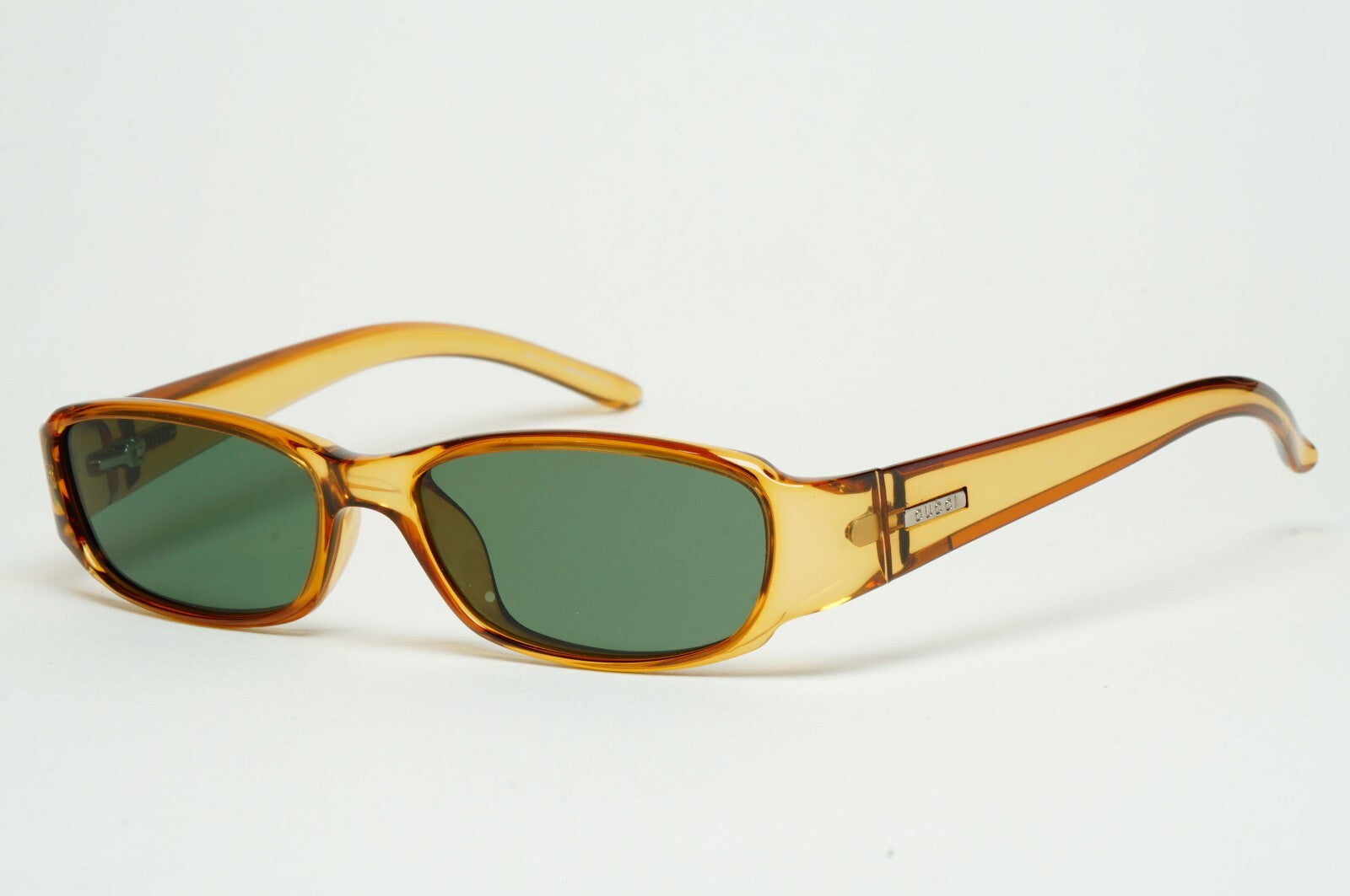 Gucci Sunglasses 2002 Vintage Honey Transparent Green Rectangle GG 2499 K98 52mm