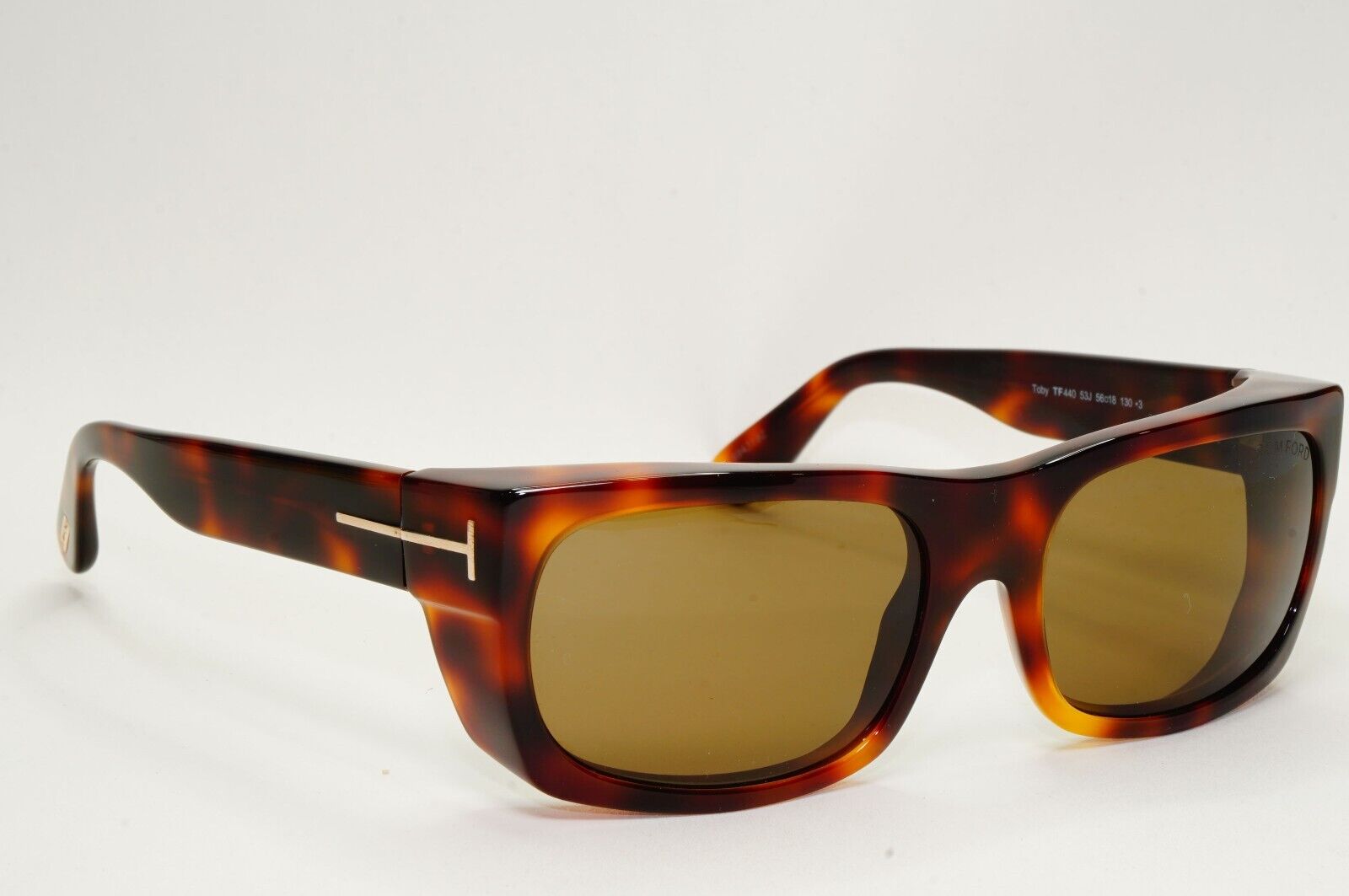 Tom Ford Sunglasses Toby Dark Brown Havana Square Acetate FT0440 TF 440 53J