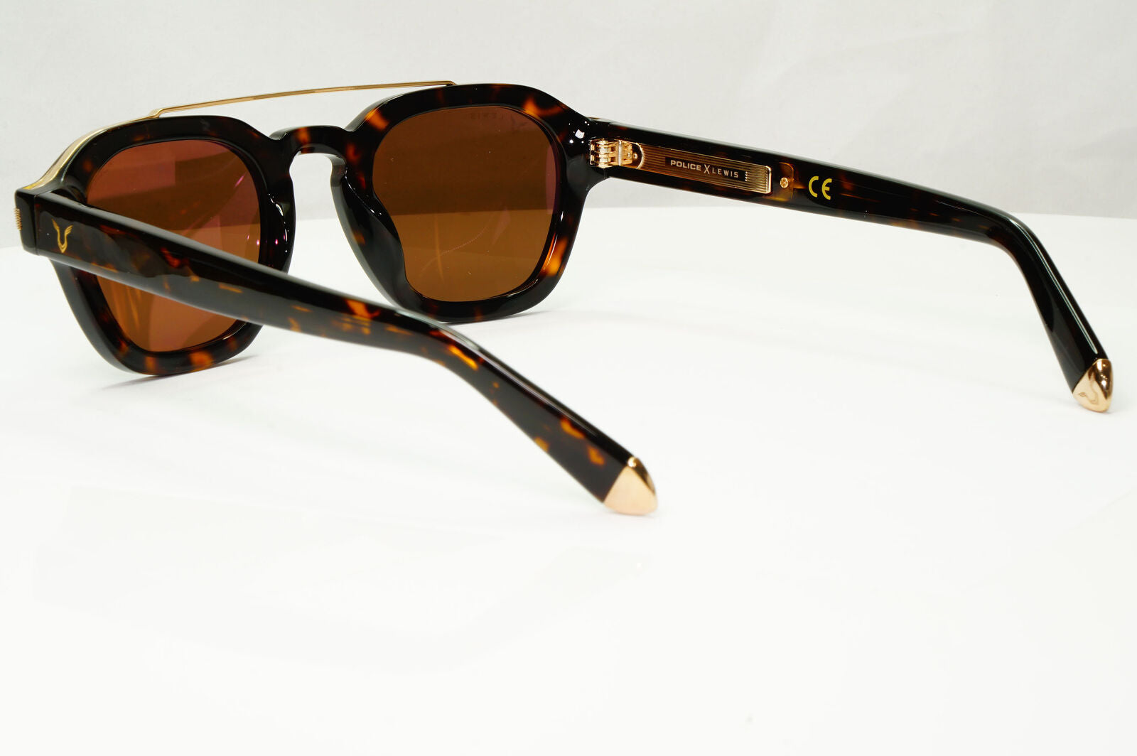 Police Lewis Hamilton F1 Sunglasses Brown Tortoiseshell Gold SPL C47 COL 722X