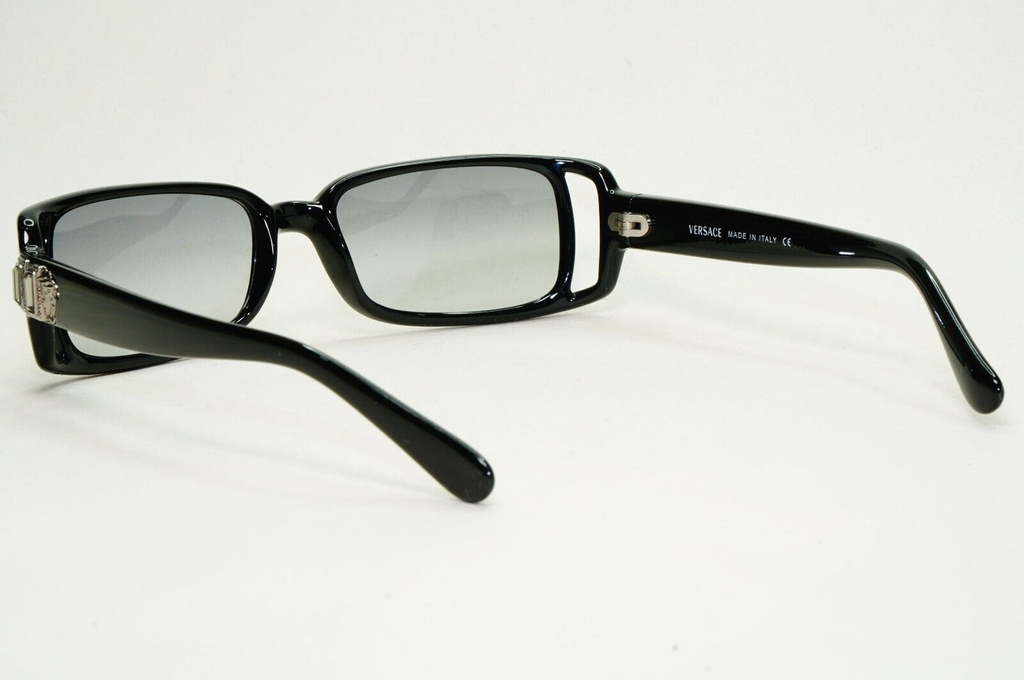 Versace Sunglasses 1998 Vintage Black Square Unisex MOD 554-H 852/482 050824