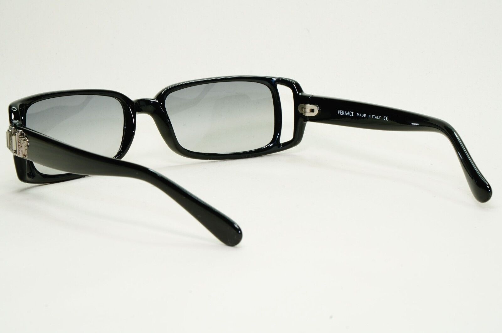 Versace Sunglasses 1998 Vintage Black Square Unisex MOD 554-H 852/482 050824