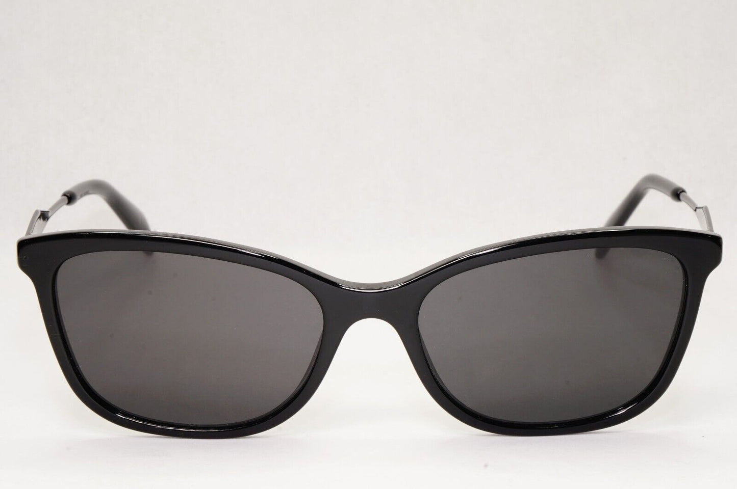Prada Sunglasses Black Milano Square Glossy Fashion PR02YV VPR 02Y 07E-1O1 54mm