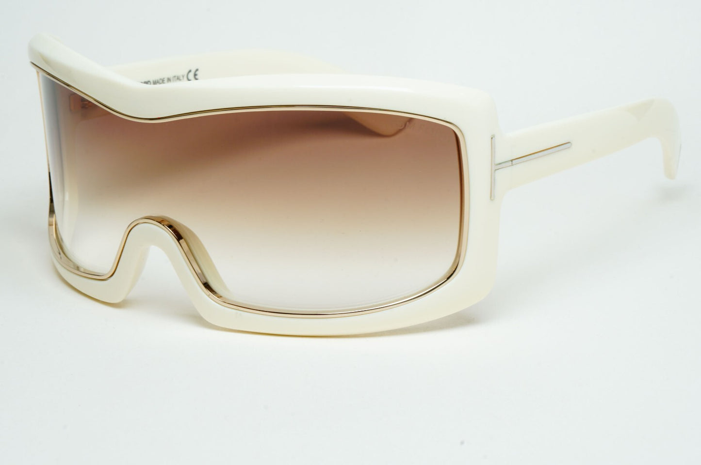Tom Ford Sunglasses Olga Sunglasses Shield Ski Large Cream White TF 305 25F