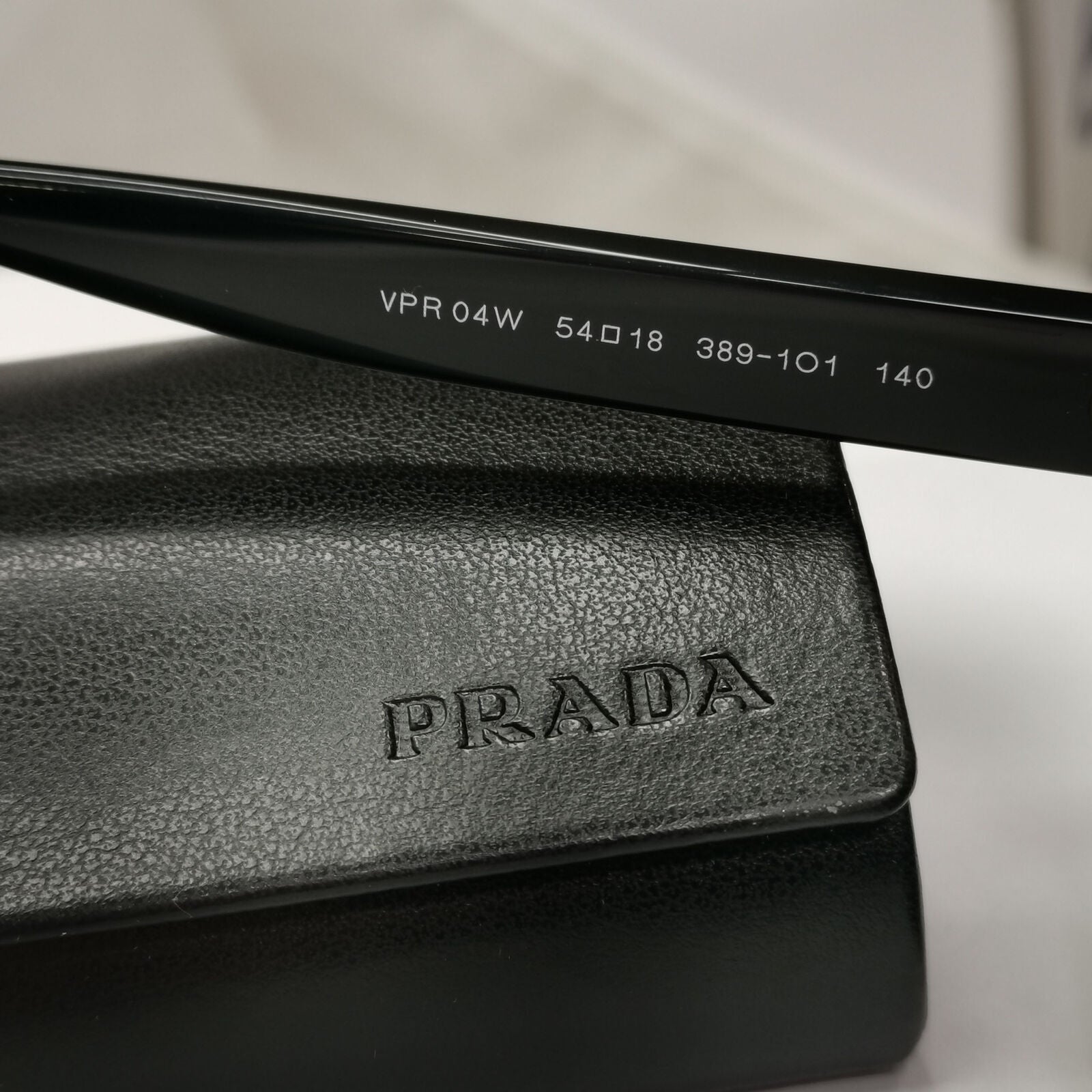 Prada Sunglasses Black Square Glossy PR04WV VPR 04W 389-1O1 180323