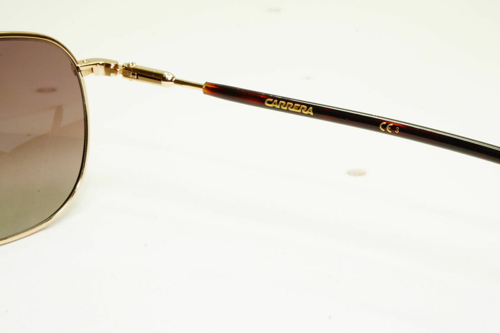 Carrera Gold Sunglasses Pilot Brown Gradient Fade Mens Metal 224 06JHA 58mm