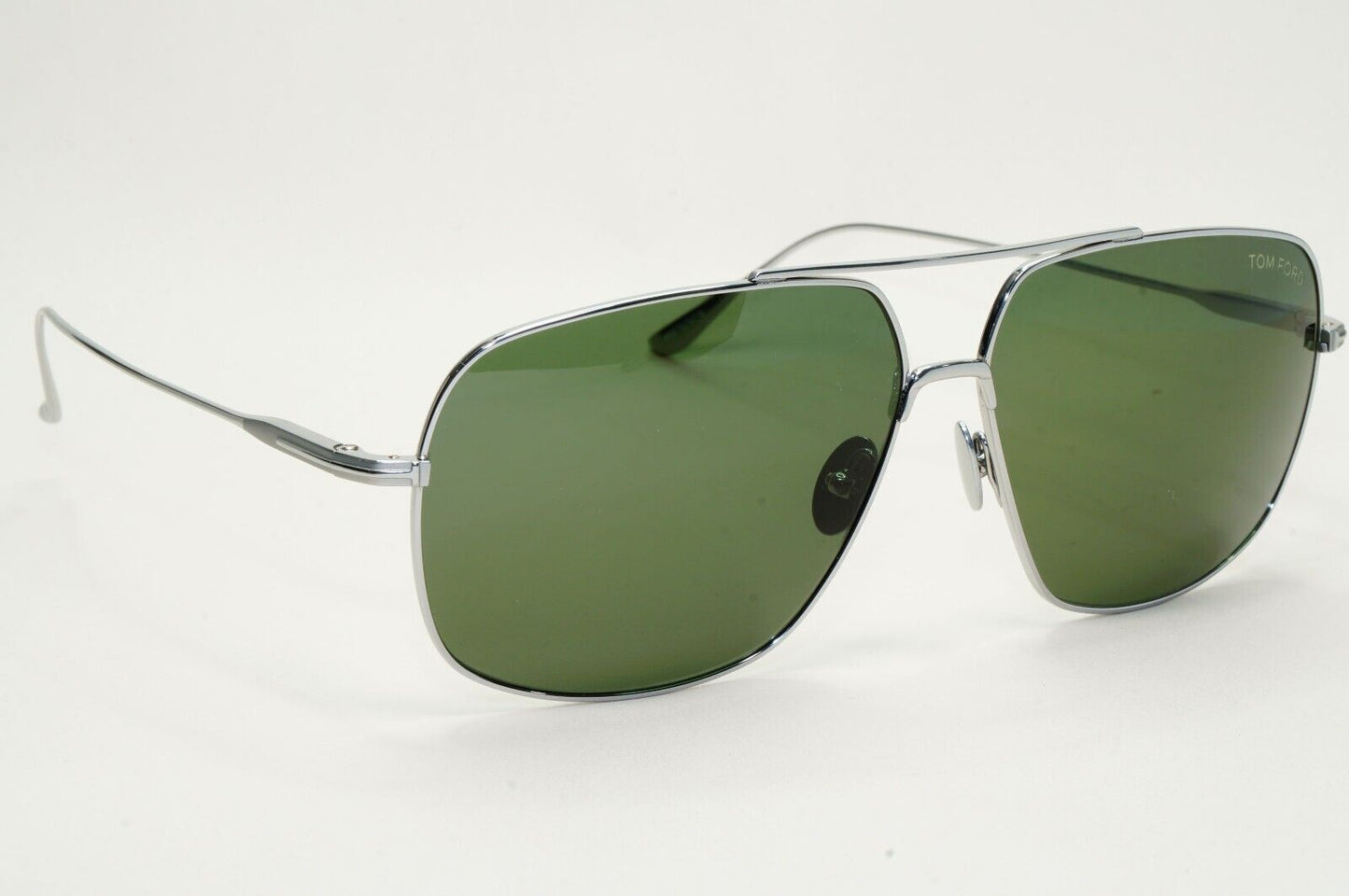 Tom Ford Sunglasses John-02 Titanium Silver Palladium Green FT0746 TF 746 16N
