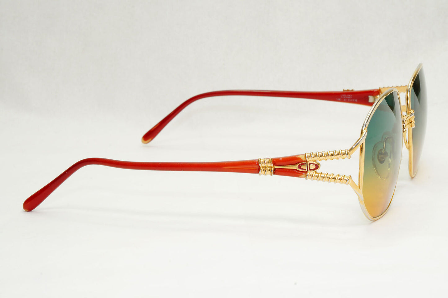Dior Sunglasses Vintage 1990s Red Gold Green Brown Germany 2492 43 55mm 200124