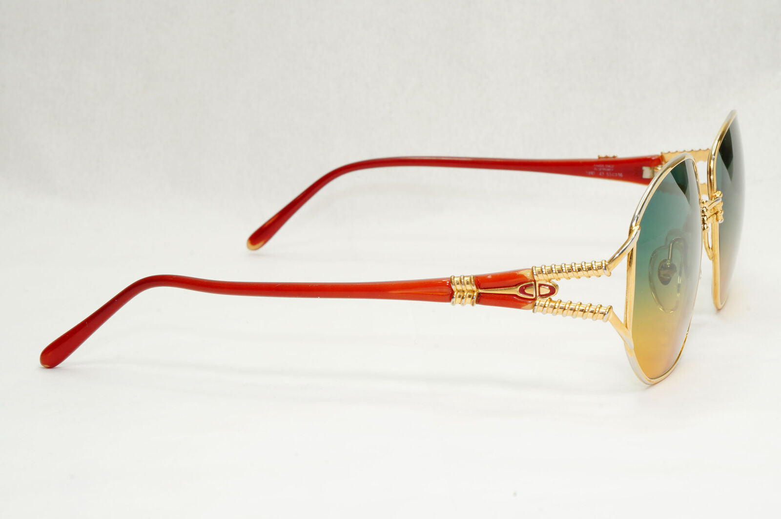 Dior Sunglasses Vintage 1990s Red Gold Green Brown Germany 2492 43 55mm 200124