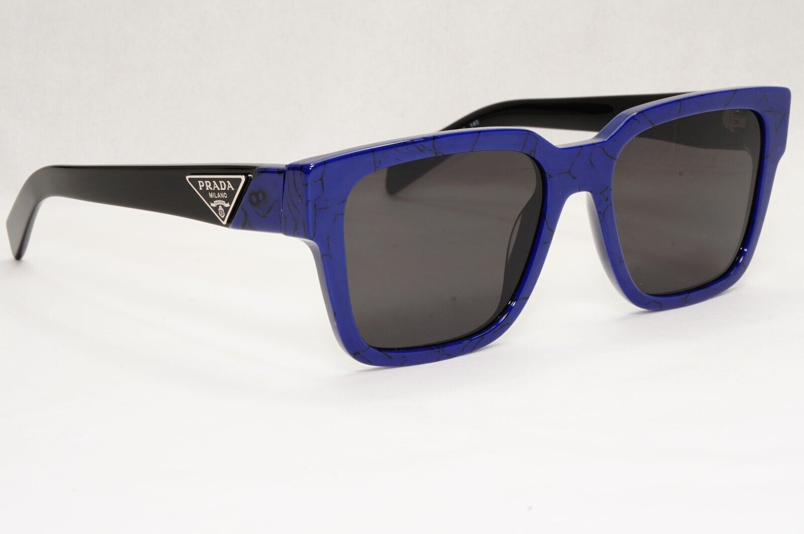 Prada Sunglasses Black Blue Square Marble Baltic PR08ZV VPR 08Z 18D-1O1 54mm