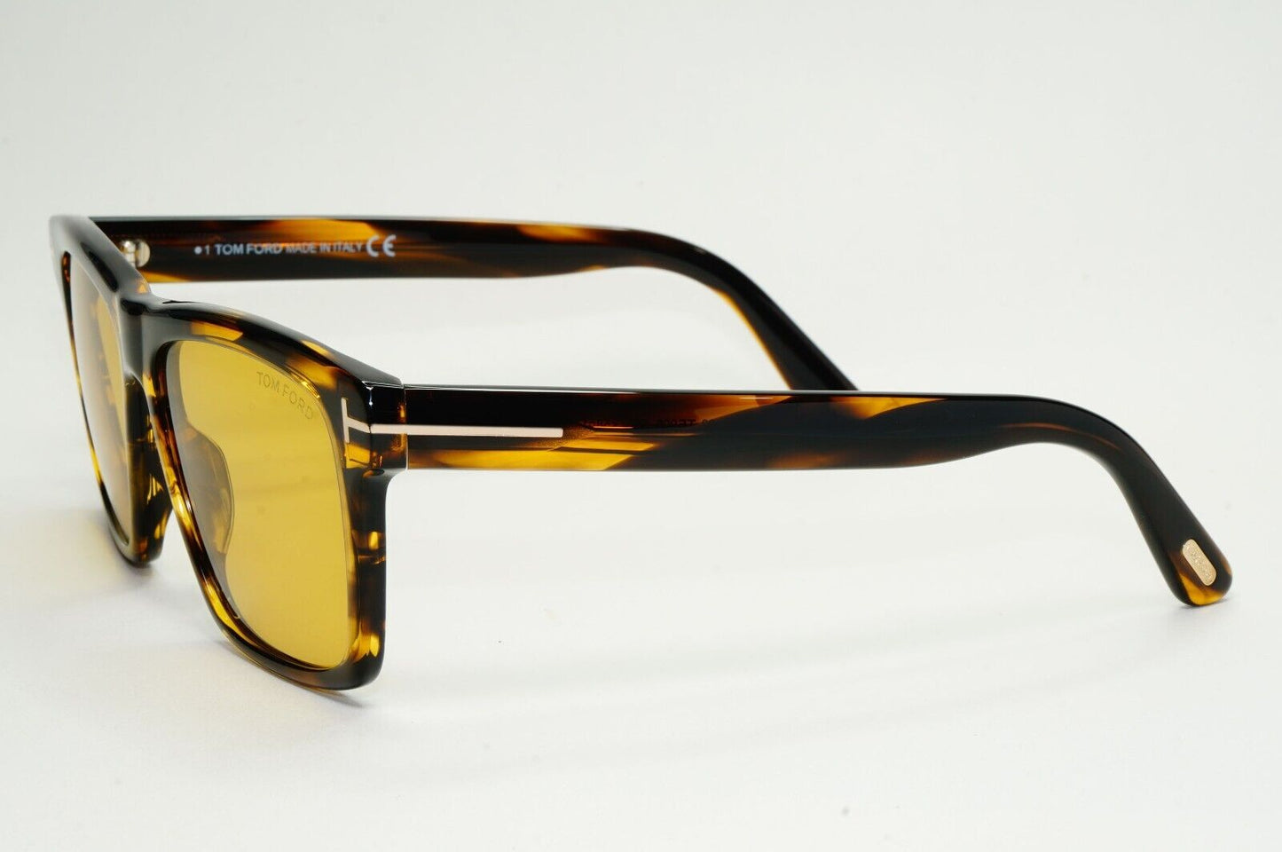 Tom Ford Sunglasses Buckley-02 Large Brown Square Yellow TF 906 55E FT0906