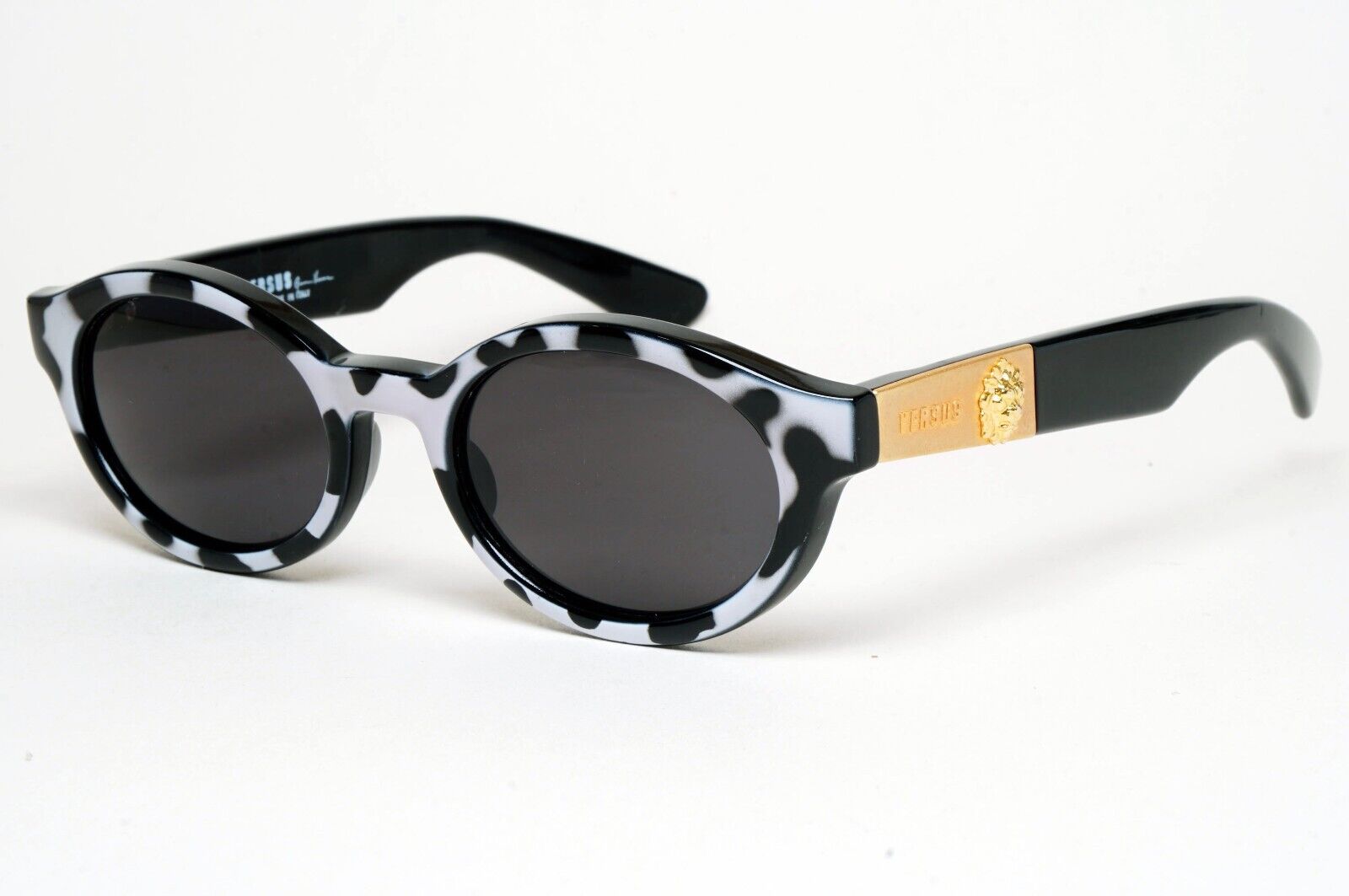 Versus Sunglasses 1996 by Gianni Versace Vintage Gold Lion Black MOD E09 COL 237