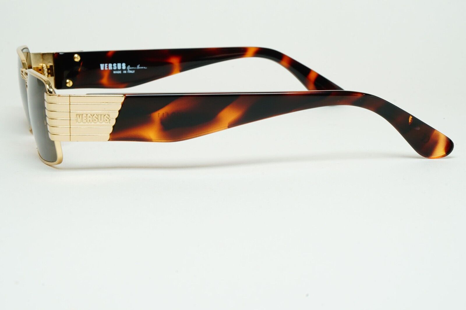 Versus Sunglasses 1996 by Gianni Versace Vintage Gold Brown MOD F11 COL 030