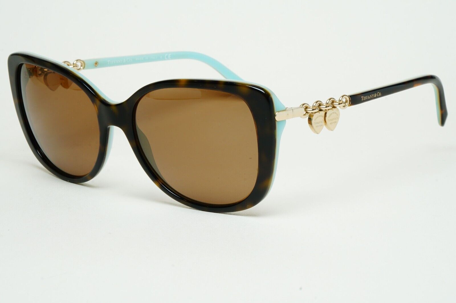 Tiffany & Co Sunglasses 2016 Gold Hearts Chain Brown TF 4129 8134/3B 170125