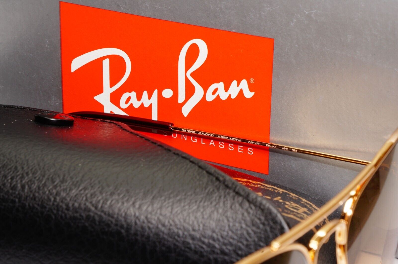 Ray-Ban Sunglasses Aviator Gold Brown Gradient Pilot Metal RB 3025 001/51 58mm