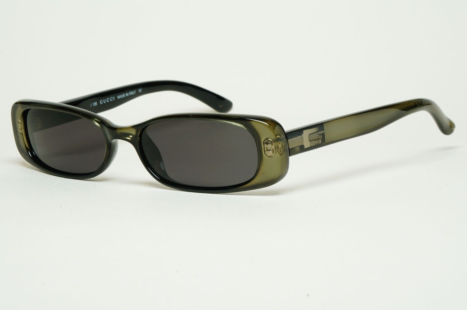 Gucci Sunglasses 1998 Vintage Green Black Rectangle Small GG 2443/S 4YB 050225