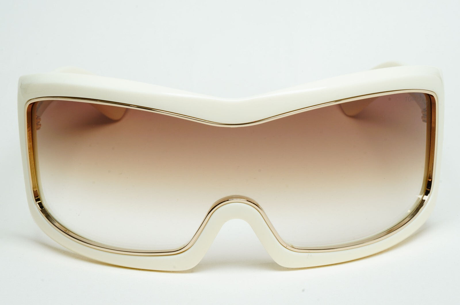 Tom Ford Sunglasses Olga Sunglasses Shield Ski Large Cream White TF 305 25F