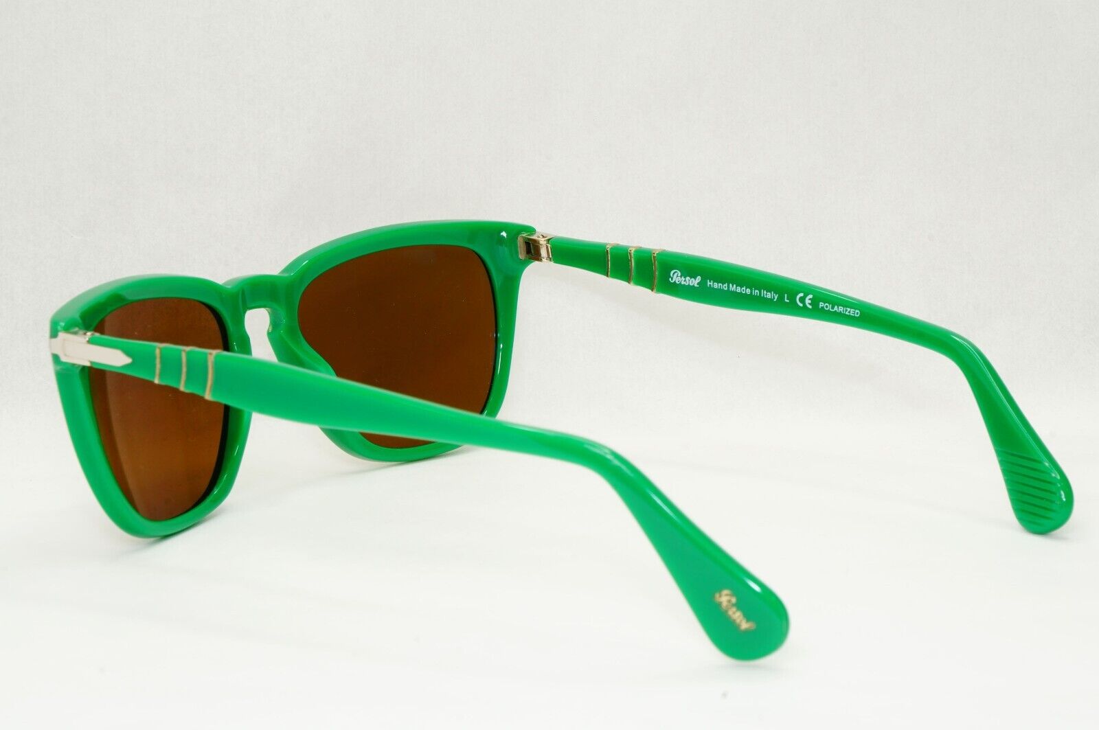 Persol Sunglasses 2012 Capri Polarized Green Brown Square 3024-S 959/57 52mm