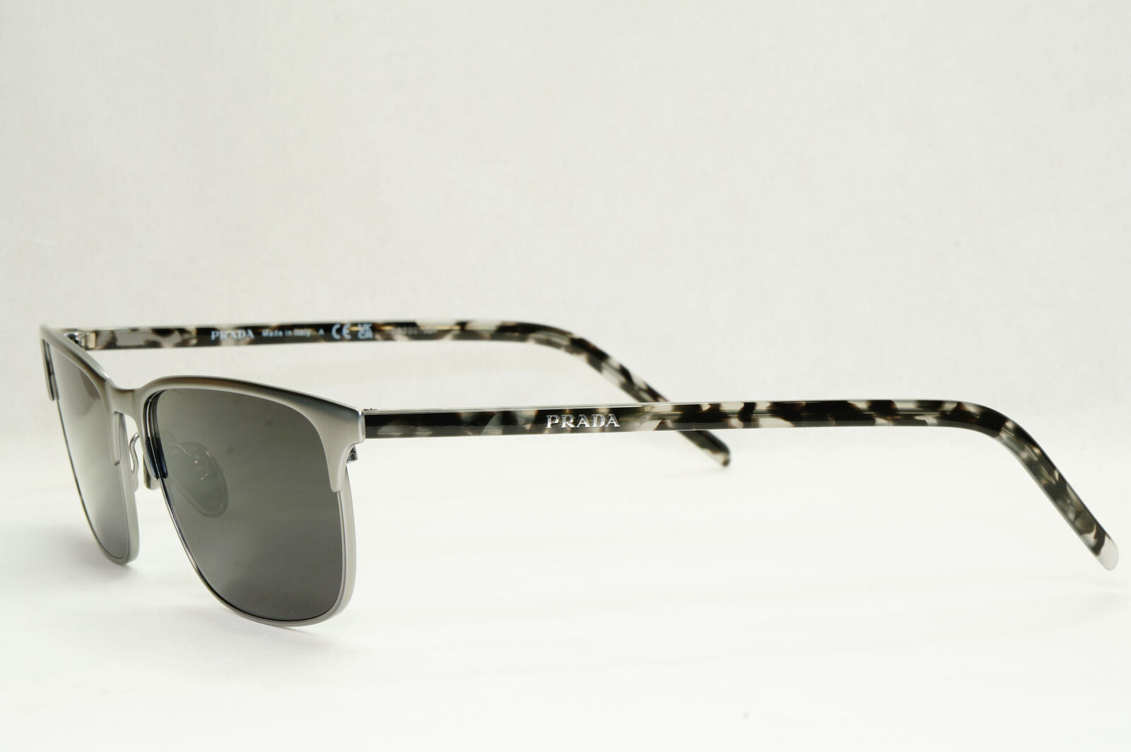 Prada Sunglasses Black Gunmetal Grey Havana PR66YV VPR 66Y 7CQ-1O1 57mm