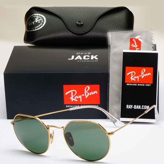 Ray-Ban Sunglasses Jack Titanium Legend Gold Green Japan RB 8165 9216/31 53mm