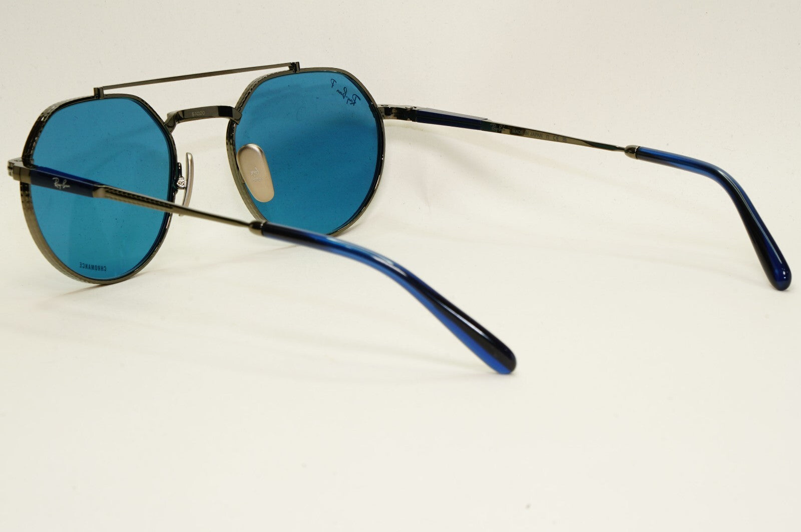 Ray-Ban Sunglasses Jack II Titanium Polarized Blue RB 8265 3142/S2 51mm [a]