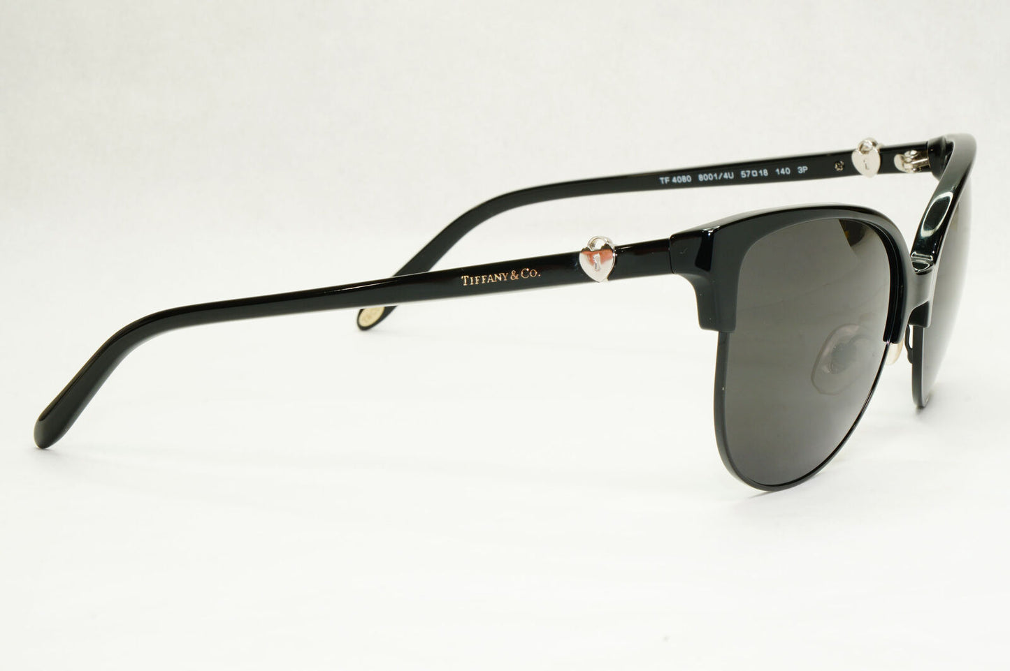 Tiffany & Co. Sunglasses 2014 Vintage Black Silver Locks TF 4080 8001/4U 141223