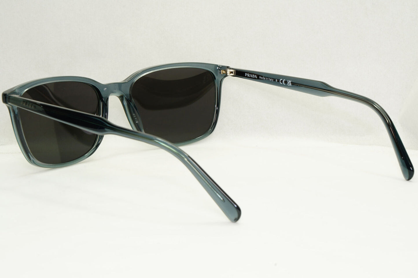 Prada Sunglasses Grey Light Blue Black Square PR13XV VPR 13X 01G-1O1 55mm