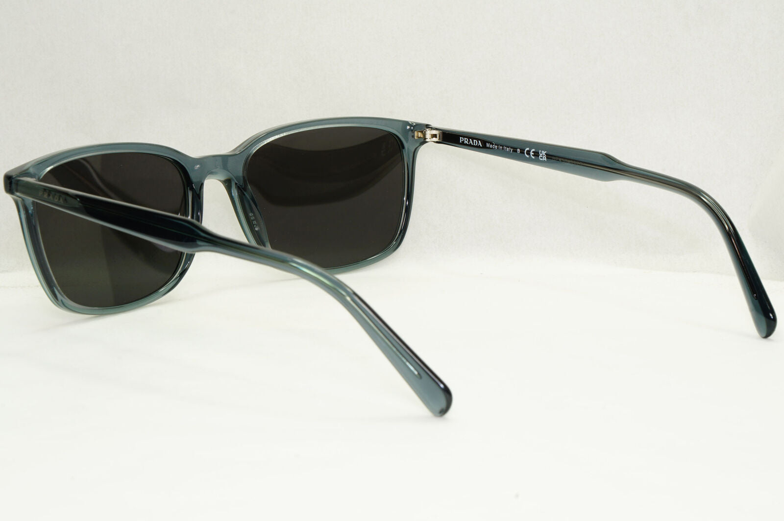 Prada Sunglasses Grey Light Blue Black Square PR13XV VPR 13X 01G-1O1 55mm