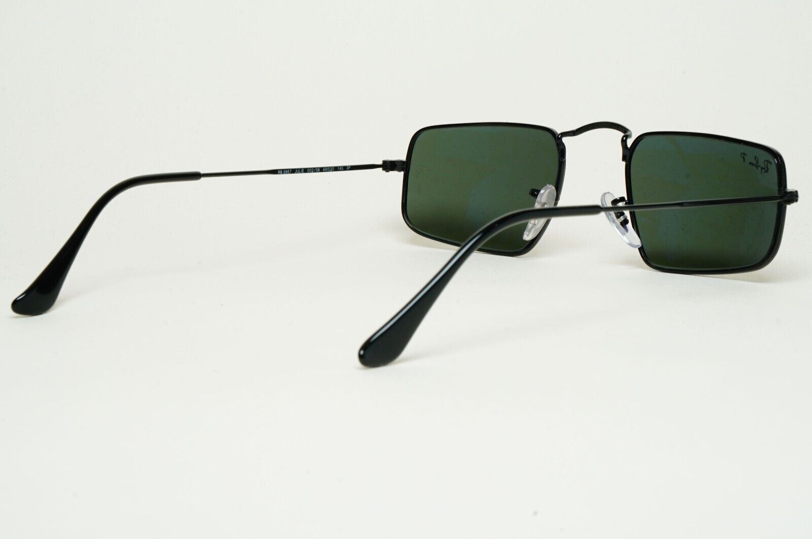 Ray-Ban Sunglasses Julie Polarized Black Green G15 Unisex RB 3957 002/58 49mm