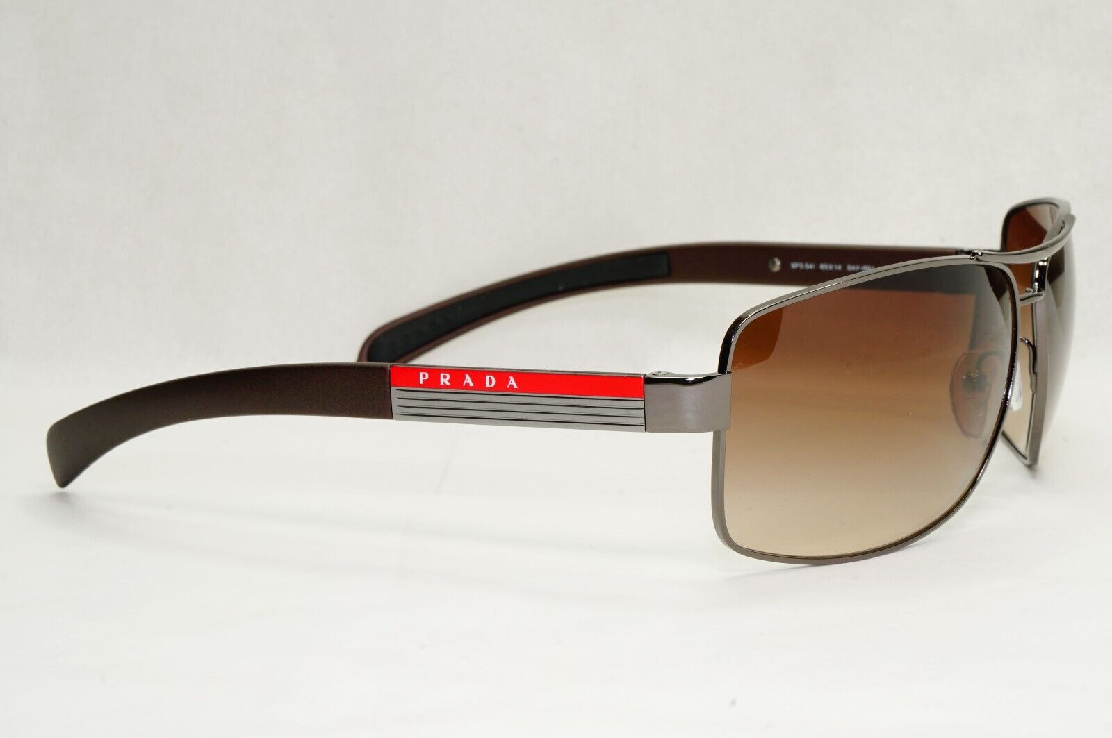 Prada Sunglasses Brown Gradient Wrap Navigator Square PS54IS SPS 54I 5AV-6S1 [a]
