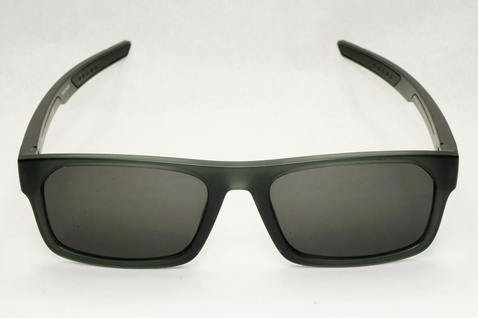 Prada Sunglasses Black Transparent Square Red Stripe PS08OV VPS 08O 13C-1O1 55mm