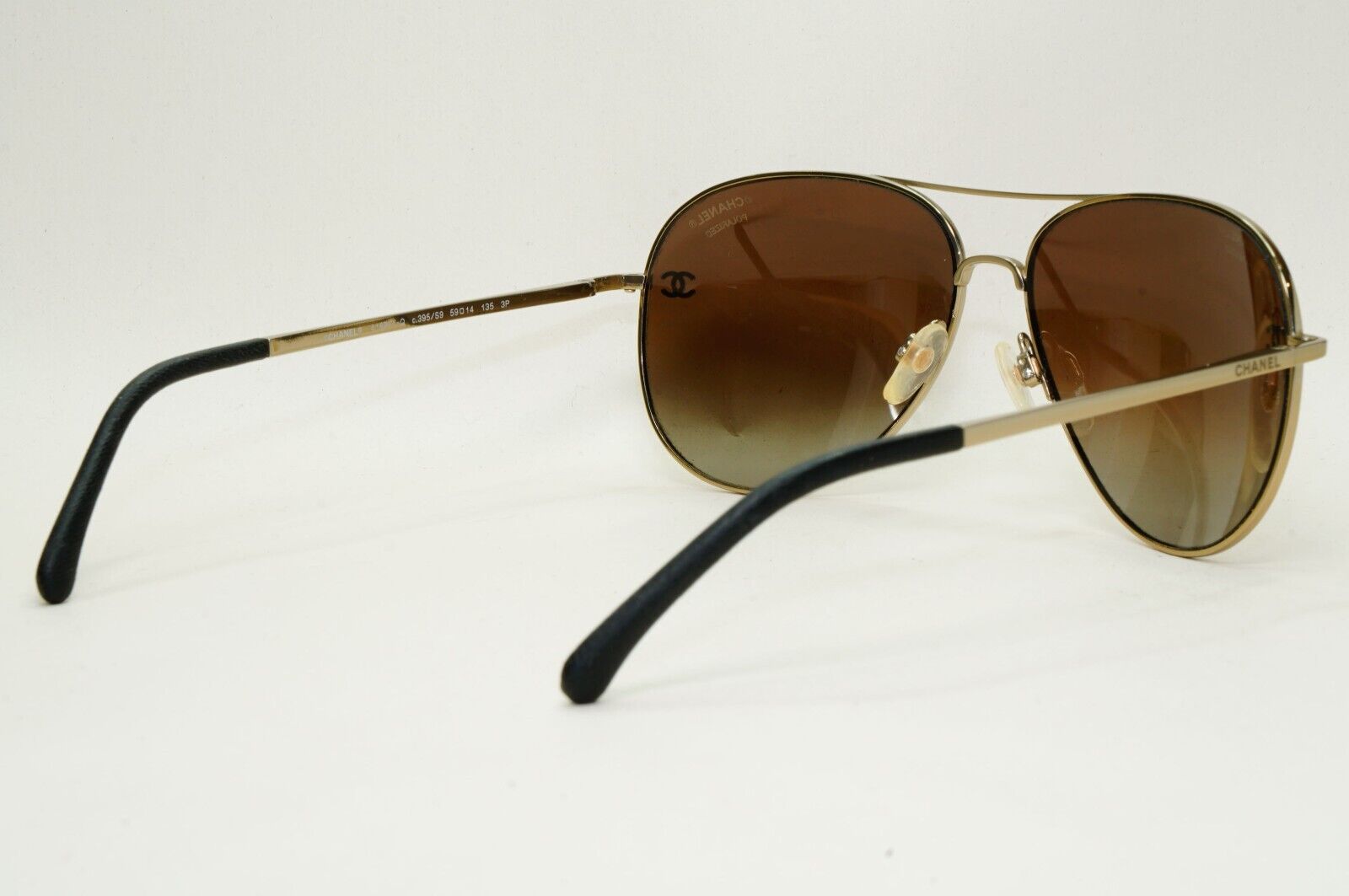 Chanel Sunglasses Polarized Titanium Gold Brown Pilot 4189-T-Q c.395/S9 091124