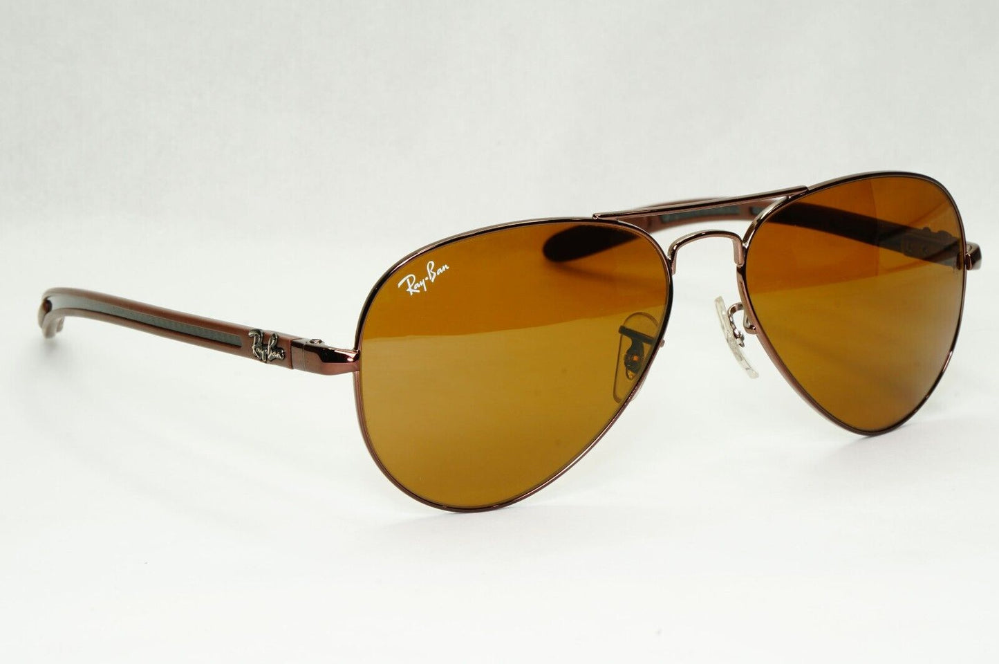 Ray-Ban Sunglasses Carbon Fibre 2013 Pilot Aviator Brown RB 8307 014 55mm
