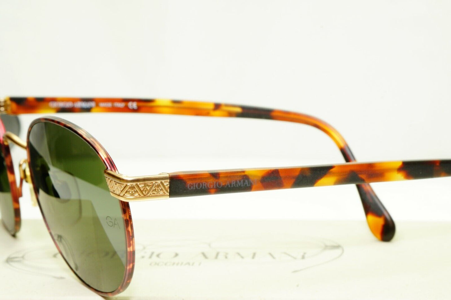 Giorgio Armani 1997 Gold Brown Vintage Retro Sunglasses Men Women 50mm 643 832