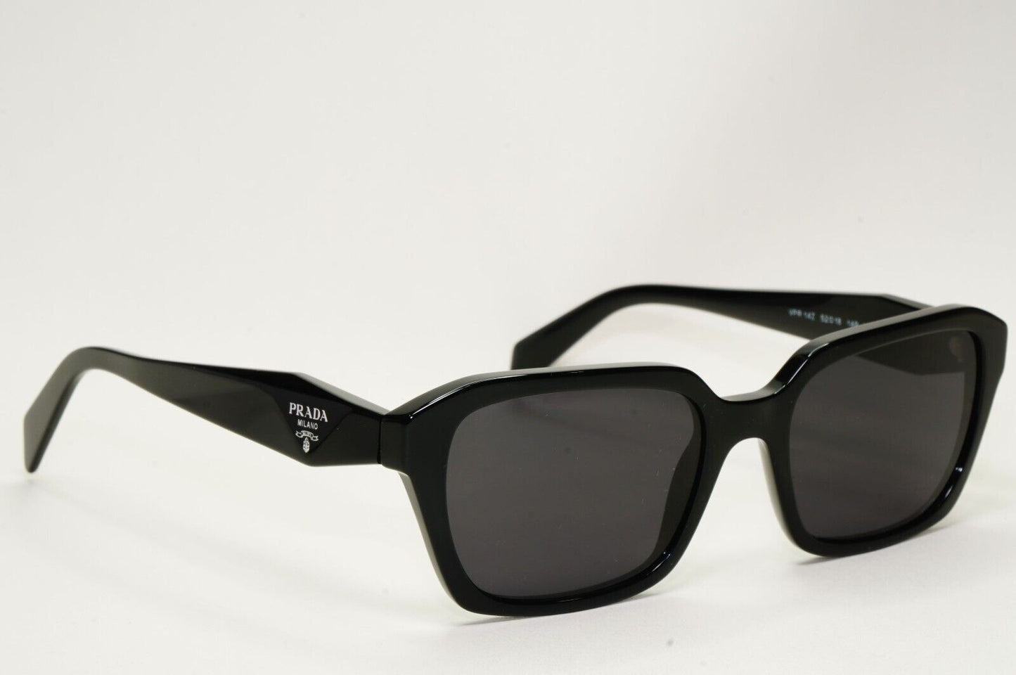 Prada Sunglasses Symbole Glossy Black Square PR14ZV VPR 14Z 1AB-1O1 52mm