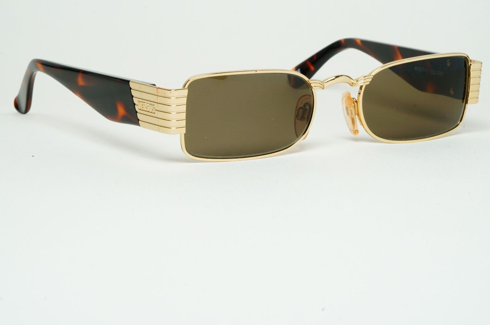 Versus Sunglasses 1996 by Gianni Versace Vintage Gold Brown MOD F11 COL 030
